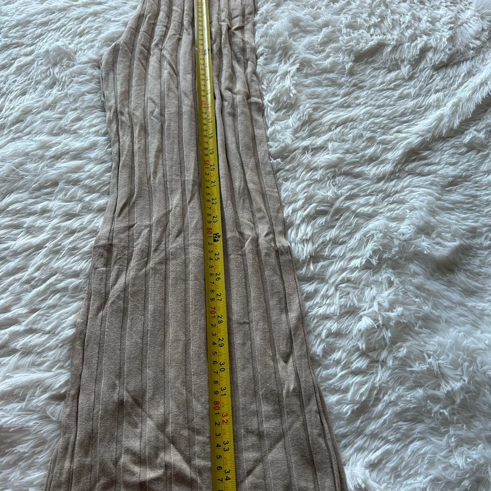 Camel Ribbed Knit Two-Piece Set - Picture 6 of 7